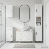Cumpara ieftin Set de dulapuri pentru baie, 4 piese HAARLEM Alb foarte lucios