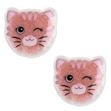 Set 2 comprese reci pentru ochi cu design pisica, 7x7 cm, roz, CMCLASS