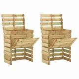 Cumpara ieftin Compactor de gradina cu lamele 2 pcs Verde 110 x 58 x 113 cm
