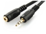 Cablu prelungitor jack stereo 3.5mm M-T, 2m, negru