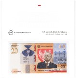 Polonia 20 ZLOTI Zlotich 2021 P-195 Lech Kaczynski Comemorativa Folder UNC