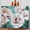 Set pictura pe numere (panza) Maci albi 40x50 cm