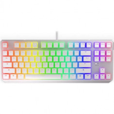 Tastatura Mecanica ENDORFY Thock TKL Pudding Onyx White, iluminare RGB, Cu fir, Switch Kailh Red, Layout US (Alb)