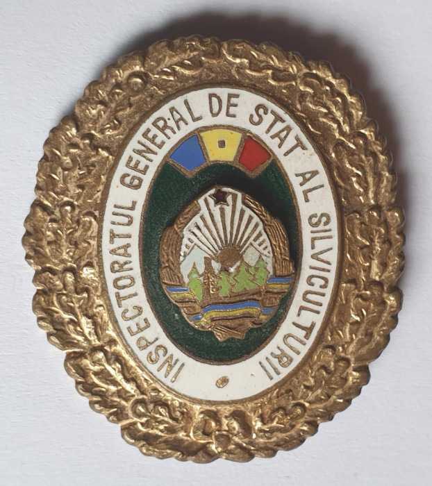 Insigna Evidentiat - Ceausescu Inspectoratul General de Stat al SILVICULTURII