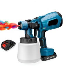 Pistol de vopsit pe acumulator, GOSTOCK&reg;, 18 V, Rezervor 1000 ml, 3 moduri