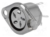 Conector DELTRON DIN soclu mamă PIN 4, 216&deg; lipire, 34V 2A