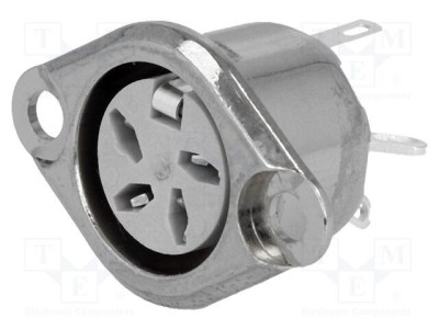 Conector DELTRON DIN soclu mamă PIN 4, 216&amp;deg; lipire, 34V 2A foto