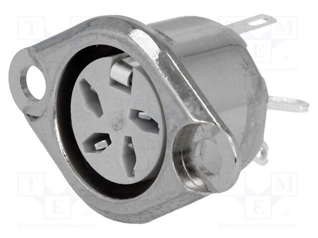 Conector DELTRON DIN soclu mamă PIN 4, 216&deg; lipire, 34V 2A