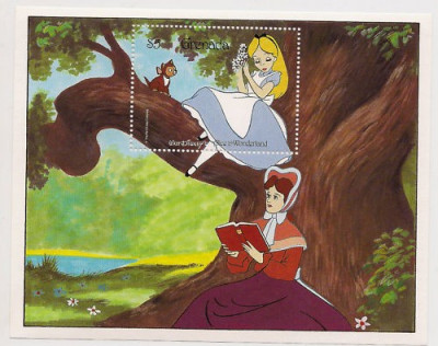 Grenada 1987 Alice Wonderland, Cartoon, Disney, perf.sheet, MNH AD.008 foto