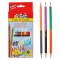 Set Creioane Colorate, Little President, 12 Bucăți, V&acirc;rf Subțire, Multicolor, M&acirc;ner Confortabil