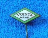 Insigna fotbal - &quot;VOINTA&quot; ARAD (varianta 1)