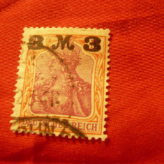 Timbru Germania 1921 cu supratipar 3M/ 1 1/4M , stampilat