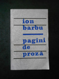 ION BARBU - PAGINI DE PROZA