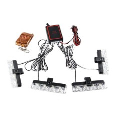 Set 4 stroboscoape cu 4 leduri, lumina Galbena si Telecomanda