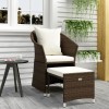 VidaXL Set mobilier de grădină cu perne, 2 piese, maro, poliratan 319683