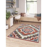 Covor Premium Belgian Model Monaco 23535-510, Marime 123 x 170 cm, Rosu, Antialergic, Polipropilena, Living, Dormitor, Sufragerie, Birou
