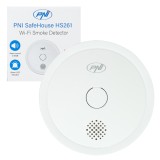 Resigilat : Senzor de fum PNI SafeHouse HS261 cu Wi-Fi, control din aplicatia Tuya