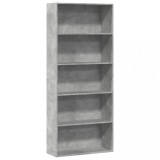 VidaXL Bibliotecă, gri beton, 80x30x189 cm, lemn prelucrat 3314672