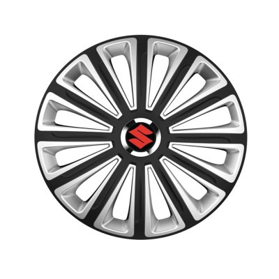 Set 4 capace roti R14 Compatibil Cu Suzuki Trend Silver-Black foto
