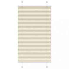 vidaXL Jaluzea plisată Crem 75x100cm Lățime țesătură 74,4 cm 4015274