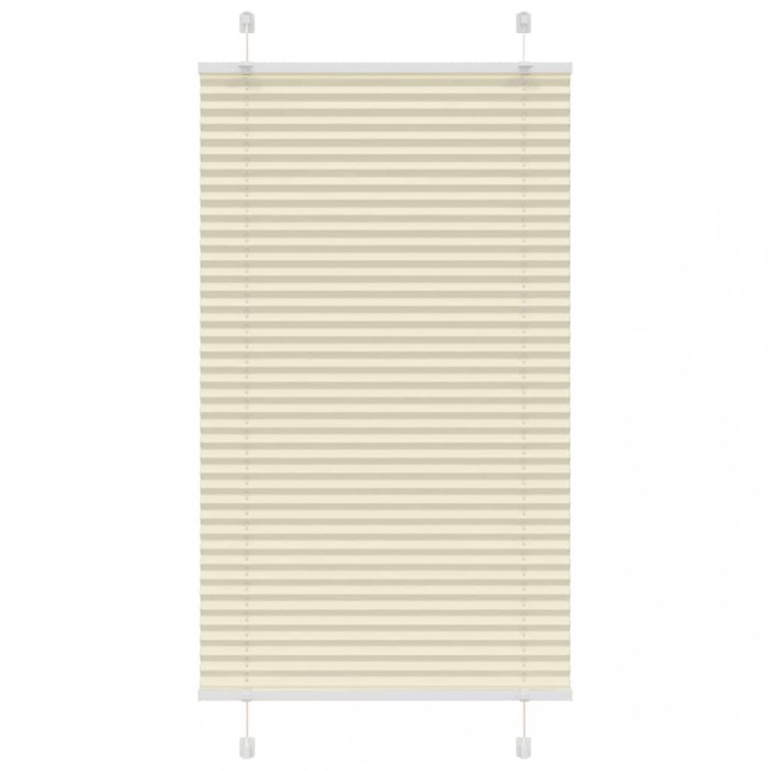 vidaXL Jaluzea plisată Crem 75x100cm Lățime țesătură 74,4 cm 4015274