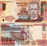 Bancnota Malawi 500 Kwacha 2021 UNC Africa, Necirculata