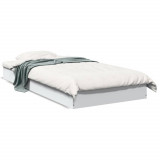 VidaXL Cadru de pat, alb, 90x200 cm, lemn prelucrat