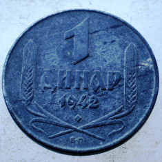 1.355 SERBIA WWII OCUPATIE GERMANA 1 DINAR 1942