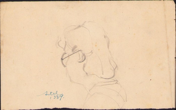 A1588 Schiță de Dimitrie &bdquo;Puiu&rdquo; Eitel, 1939, semnată