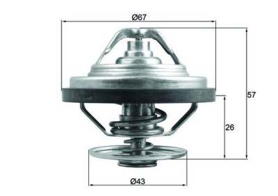 MAHLE TX 158 83 termostat,lichid racire foto