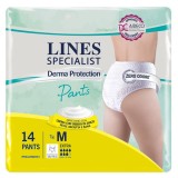 Scutece pentru adulti tip chilot Lines Specialist Derma Protection Extra, 7 picaturi, marimea M, 14 bucati
