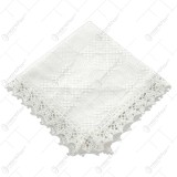 Servetel traditional din bumbac 30&times;30 Alb