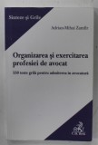 ORGANIZAREA SI EXERCITAREA PROFESIEI DE AVOCAT , 550 TESTE GRILA PENTRU ADMITEREA IN AVOCATURA de ADRIAN - MIHAI ZAMFIR , 2020 , * DOUA PAGINI DE CUP