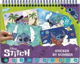 Carte de colorat &amp; abtibilduri cu numere - Stitch