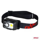 Lanternă frontală re&icirc;ncărcabilă cu senzor de mișcare XPG+COB 1800mAh (BATT) AMIO-04667