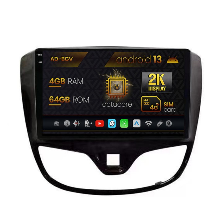 Navigatie Opel Karl (2015-2019), Android 13, V-Octacore 4GB RAM + 64GB ROM, 9.5 Inch - AD-BGV9004+AD-BGRKIT385