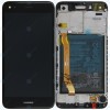 Huawei Y6 Pro 2017 Capac frontal modul display + LCD + digitizer + acumulator negru 02351KNV 02351TVA