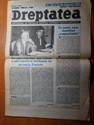 dreptatea 24-30 septembrie 1997-ion caramitru ministrul culturii foto