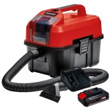 Einhell TE-VC 18/10 PXC + Starter Kit - Aspirator 90 mbar + Set 1 acumulator si incarcator Li-Ion 18 V 2.5 Ah