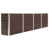Cumpara ieftin Strat inaltat gradina, maro, 320x40x77 cm, otel galvanizat