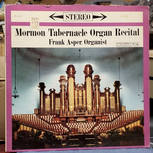 VINIL LP Frank Asper &ndash; Mormon Tabernacle Organ Recital (VG++)