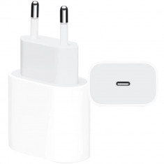 Incarcator Priza Fast Charge PD 18w cu port USB Type-C, Alb foto