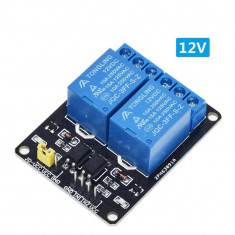 Modul releu cu 2 canale 12V / 2 channel relay module Arduino (r.780) foto