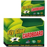 Cumpara ieftin Set 5 capcane pentru insecte, culoare verde, 18.2 x 12.5 cm, autoadezive, tip carte, fara miros, non-toxice, din carton, pentru insecte si soareci