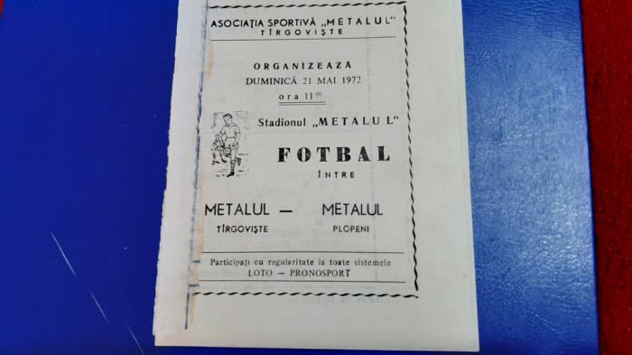 program Metalul Tirgoviste - Metalul Plopeni