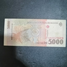 Bancnota CINCI MII LEI - 5.000 Lei - 1998, circulata