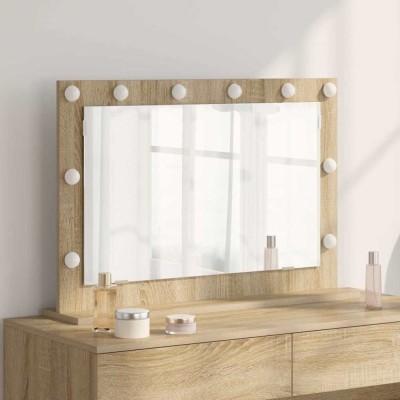 vidaXL Oglindă de toaletă cu oglindă Stejar Sonoma 80 x 55 x 18 cm 868295 foto