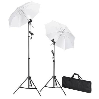 Kit lumini studio foto,2 umbrele + trepiezi + accesorii Andoer foto