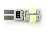 Led bec T10 1F+4Lx5050 alb rece CanBus vrac