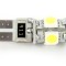 Led bec T10 1F+4Lx5050 alb rece CanBus vrac